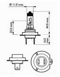 Лампа Н7 12V55W PX26D Super White (202136) SCT