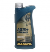 Антифриз AG13+ ADVANCED/РАСШИРЕННЫЙ концентрат жолтый 1 л. MANNOL