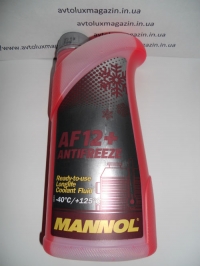 Антифриз (MN4012-1) AF12+ -40°C LONGLIFE/ДОЛГАЯ ЖИЗНЬ готовый раствор красный 1 л. MANNOL