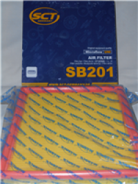 Фильтр воздушный (SB201) ВАЗ 2104-2190, AUDI, CHEVROLET 2123, JAGUAR, PORSCHE, SEAT, TRABANT, VOLKSWAGEN, VOLVO (инж.) SCT