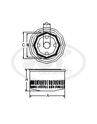 Фильтр масляный (SM118) ALFA ROMEO, DACIA, FIAT, JEEP, LANCIA, MITSUBISHI, OPEL, RENAULT, VAUXHALL-BEDFORD (LCV), VOLVO SCT