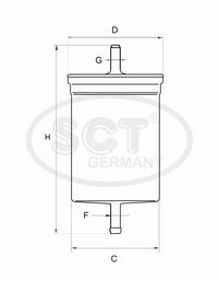 Фильтр топливный (ST393) ВАЗ, CITROEN, DACIA, FIAT, HYUNDAI, KIA, LANCIA, NISSAN, OPEL, PEUGEOT, RENAULT, SEAT, SMART, VAUXHALL-BEDFORD (LCV), VOLKSWAGEN, ZASTAVA SCT