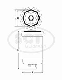 Фильтр топливный (ST6030) ALFA ROMEO, CITROEN, FIAT, HYUNDAI, KIA, LANCIA, LDV, LONDON TAXI, PEUGEOT, ZASTAVA SCT