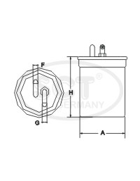 Фильтр топливный (ST6093) BMW MINI, CITROEN, FIAT, FORD, MAZDA, PEUGEOT, SANTANA MOTOR, SUZUKI, VOLVO SCT