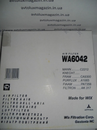 Фильтр воздушный (WA6042) DAEWOO (CHEVROLET) (GM) TICO WIX-FILTRON