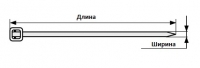 Хомут нейлоновый 3*80 черный универсальный APRO