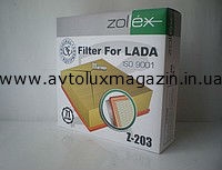 Фильтр воздушный (Z-203) ВАЗ 2104-2190, AUDI, CHEVROLET 2123, JAGUAR, PORSCHE, SEAT, TRABANT, VOLKSWAGEN, VOLVO (инж.) ZOLLEX