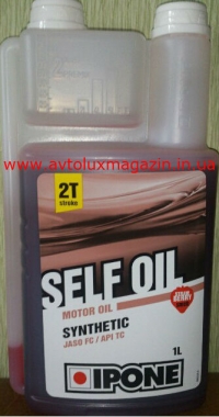 Моторное масло для 2Т двигателей JASO FC/API TC SYNTHETIC 1 л. SELF OIL IPONE (клубничный выхлоп)