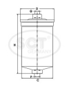 Фильтр топливный (ST330) ВАЗ, ISUZU, LAND ROVER, OPEL, LOTUS, ROVER, TOYOTA, VAUXHALL SCT