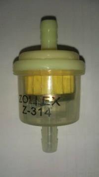 Фильтр топливный прямой карб. для мопедов с магнитом (Z-314) ZOLLEX